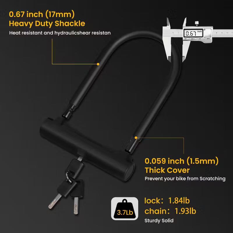 Premium Heavy-Duty Steel U-Lock
