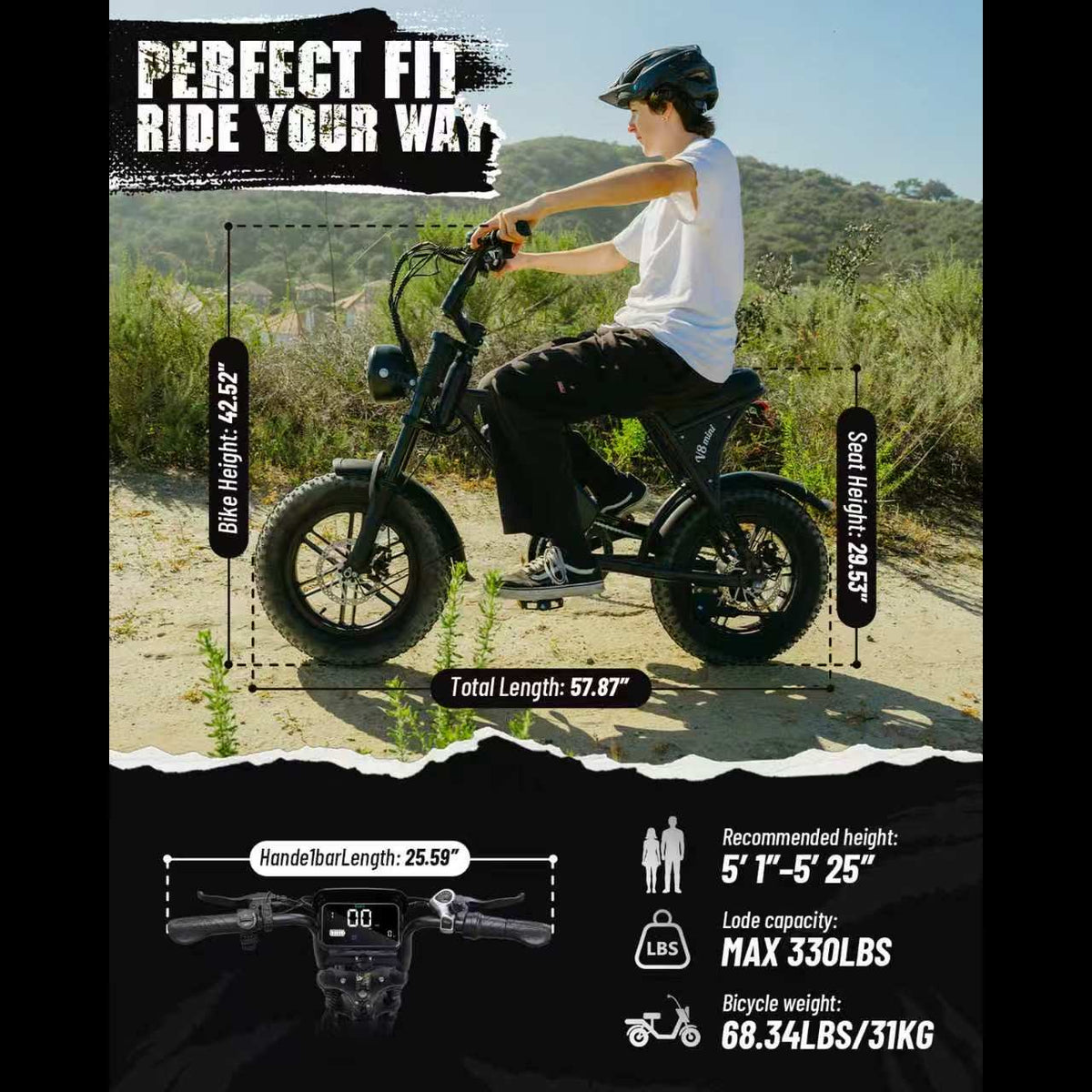 Mini V8 Electric Mountain Bike