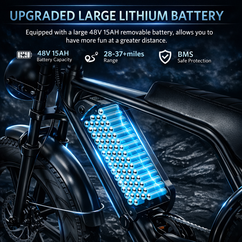 Ride Revolt® V8 Fat Tire E-Bike (1000W-1500W)