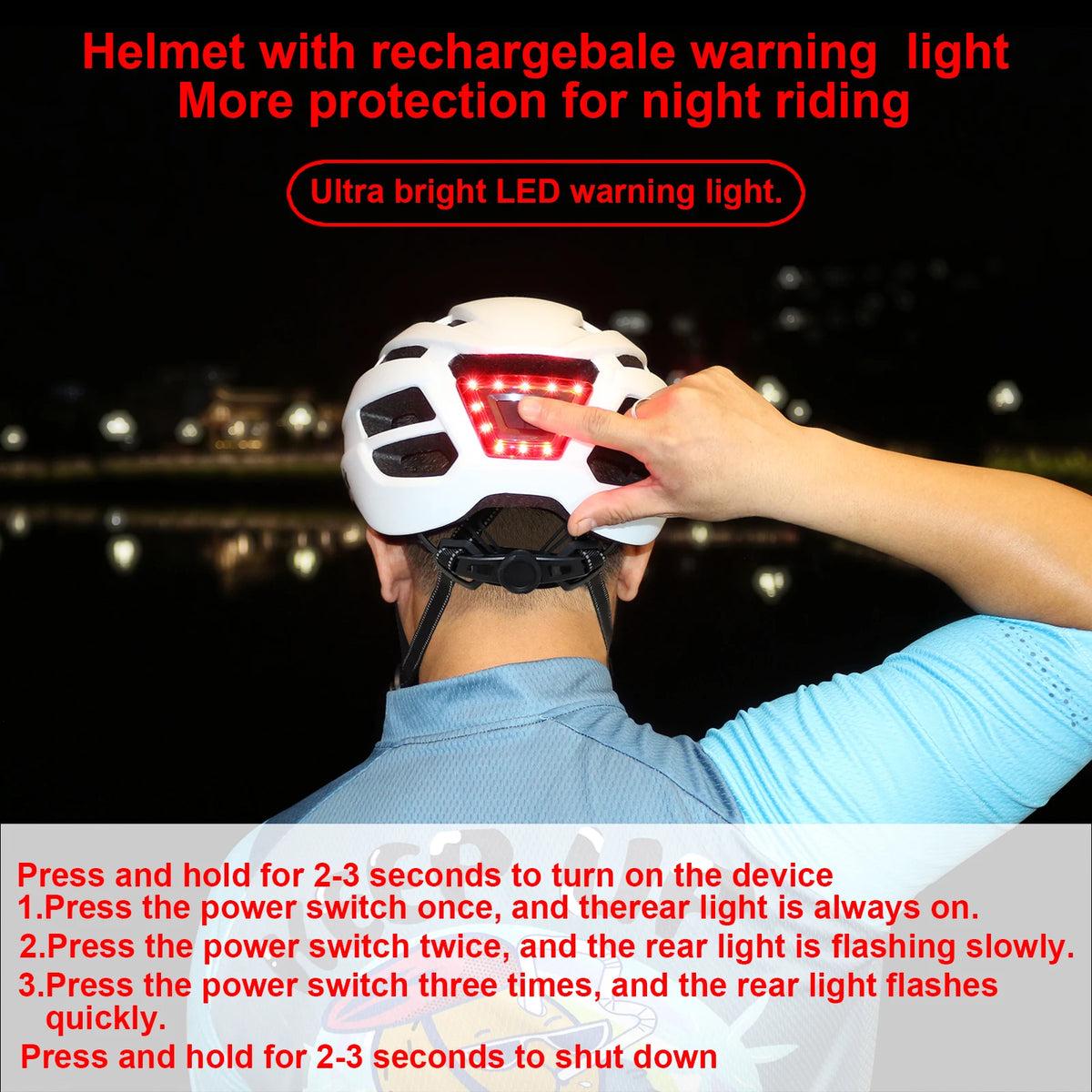 Bike Helmet with Rear Light