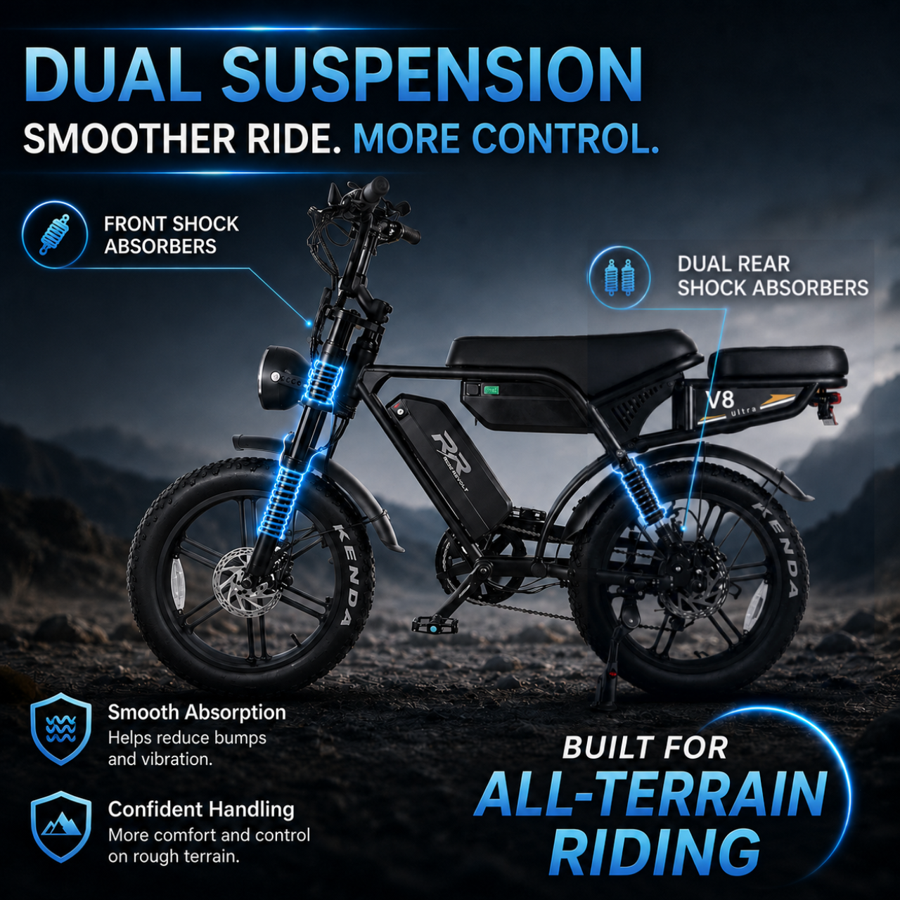 Ride Revolt® V8 ULTRA Dual-Suspension (1500W)