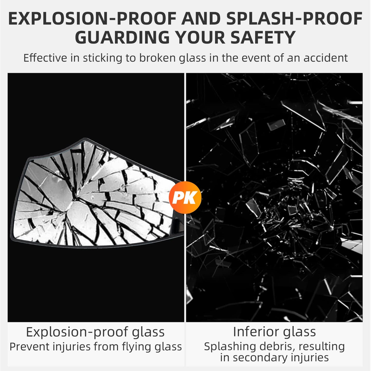 ROCKBROS 360° Adjustable Handlebar Bike Mirror with Anti-Glare Glass