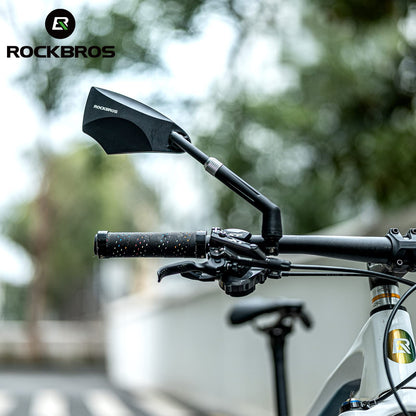 ROCKBROS 360° Adjustable Handlebar Bike Mirror with Anti-Glare Glass
