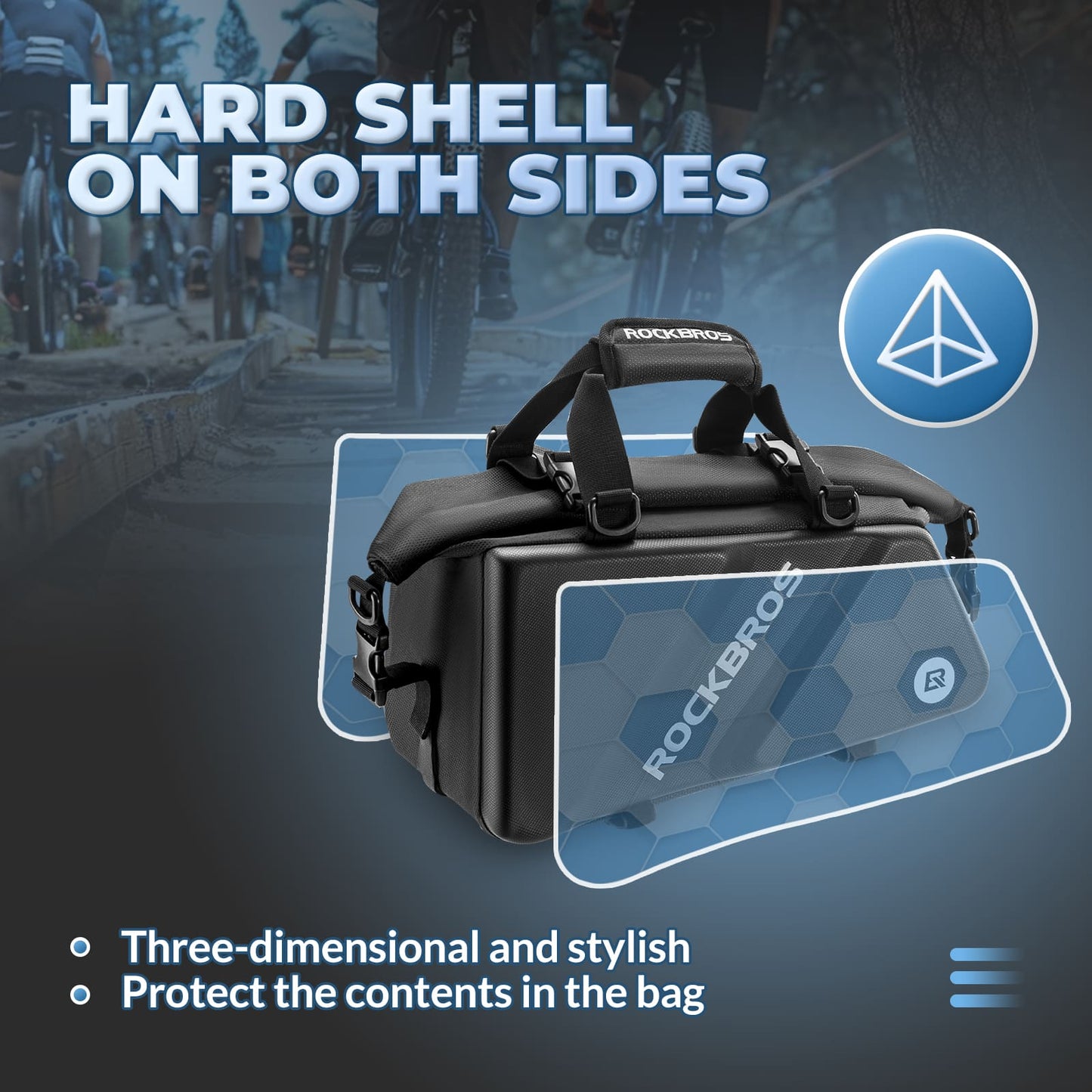 Hard Shell Bicycle Rear Rack Bag