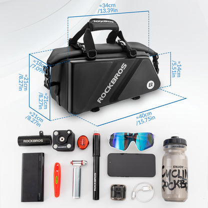 Hard Shell Bicycle Rear Rack Bag