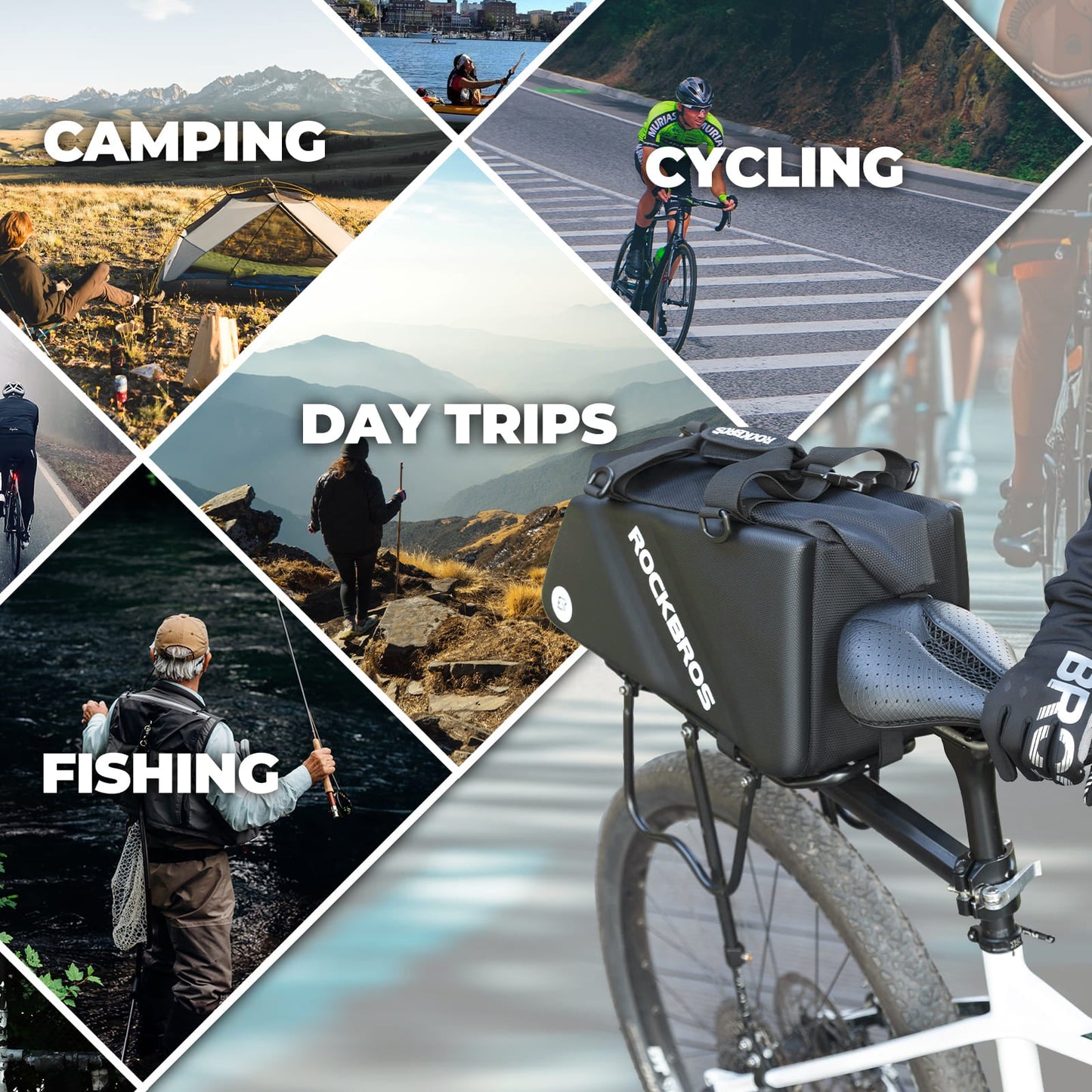 Hard Shell Bicycle Rear Rack Bag