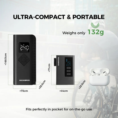 PRO Mini Electric Bike Pump with Gauge