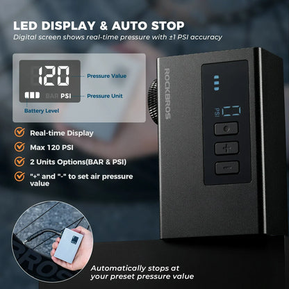 PRO Mini Electric Bike Pump with Gauge